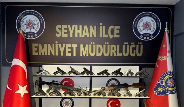 Seyhan polisi 58 silah ele geçirdi, 247 aranan şahıs yakaladı