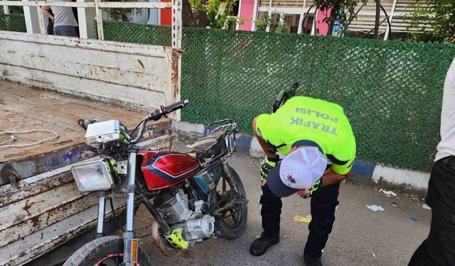 Şüpheli motosiklet trafik polislerinin dikkatini Çekti