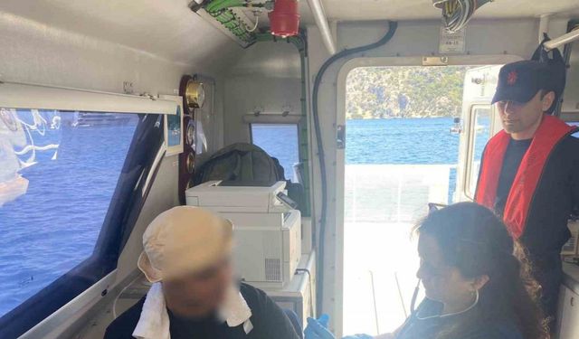 Teknede yaralanan vatandaşa tıbbi tahliye