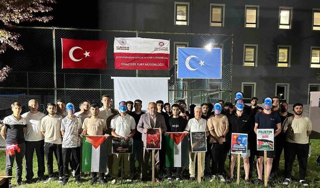 Üniversite öğrencilerden Filistin ve Doğu Türkistan için farkındalık etkinliği