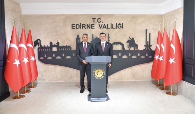 Aile ve Sosyal Hizmetler Bakan Yardımcısı Kıran, Edirne Valisi Sezer'i ziyaret etti