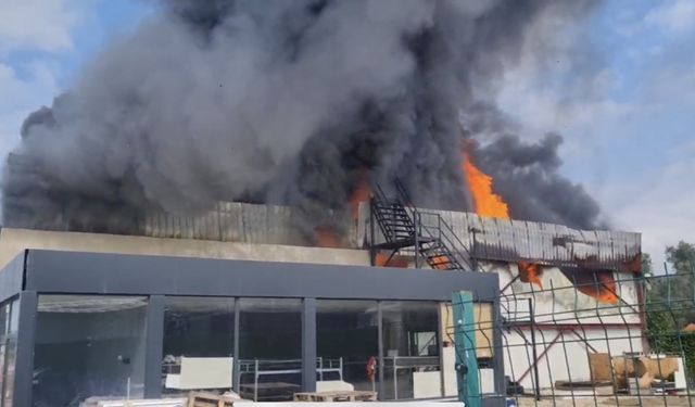 Bursa'da soğuk hava deposunda çıkan yangın hasara neden oldu