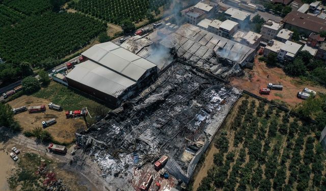 GÜNCELLEME 3 - Bursa'da fabrika ve geri dönüşüm tesisinden yayılan yangın söndürüldü