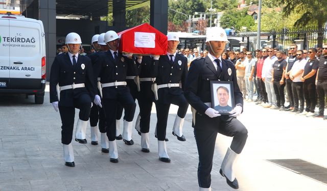 Kanserden hayatını kaybeden polis için Tekirdağ'da tören düzenlendi