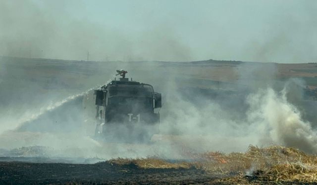 Tekirdağ Emniyet Müdürlüğü il genelinde çıkan yangınlara TOMA'larla destek verdi