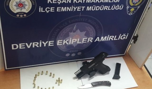 Edirne Keşan'da silahla yaralama olayının zanlısı tutuklandı