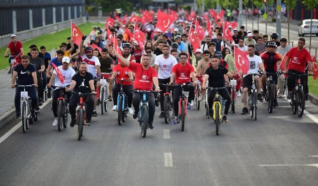 Kayseri'de ‘Milletin Zaferi’ bisiklet turuna yoğun ilgi