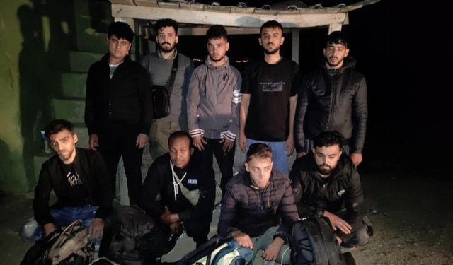 Küplü'de 9 düzensiz göçmen yakalandı!