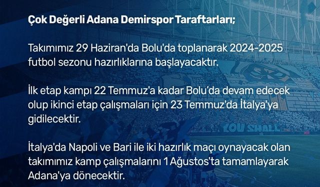 Adana Demirspor topbaşı yaptı