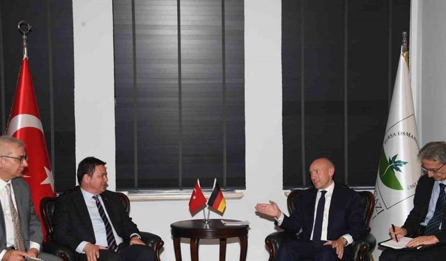 Başkan Aydın, Almanya Hessen eyaleti Bakanı Pentz’i ağırladı