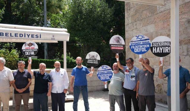 Bursa’da İsrail’e protesto