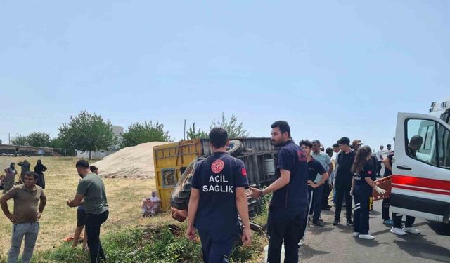 Diyarbakır’da traktör devrildi: 1 yaralı