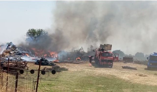 Edirne’de 500 dönüm arazi yangınla kül oldu