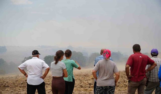 Edirne’deki orman yangınına havadan ve karadan müdahale sürüyor