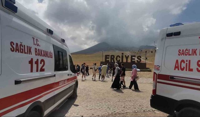 Erciyes’te dağcılar kaza geçirdi
