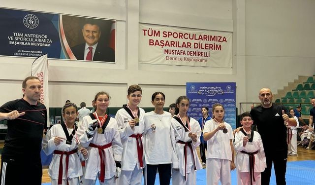 Gölcük Belediyespor tekvandocuları Kocaeli şampiyonu