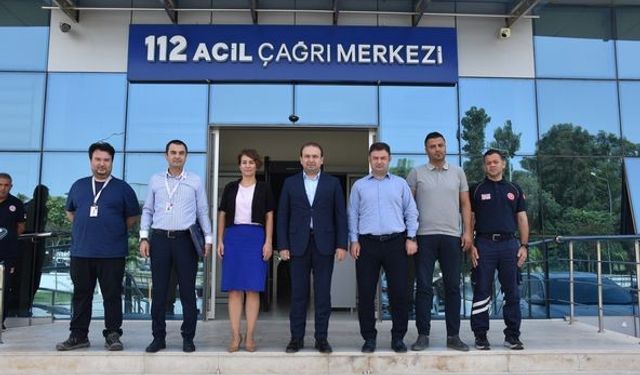 İl Sağlık Müdürü Şenkul, 112 Acil Çağrı Merkezi’ndeki çalışmaları inceledi