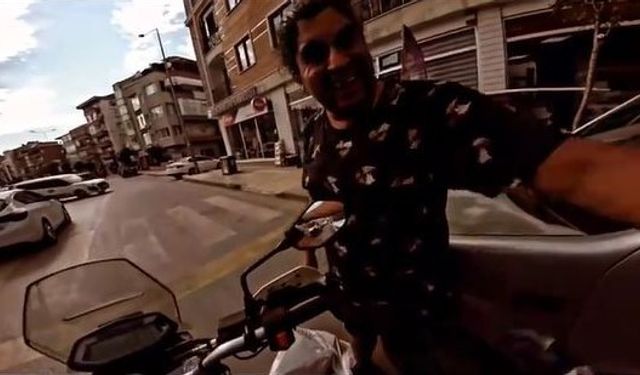 İstanbul’da motosikletli ve yaya arasında güldüren ’yol verme’ diyaloğu