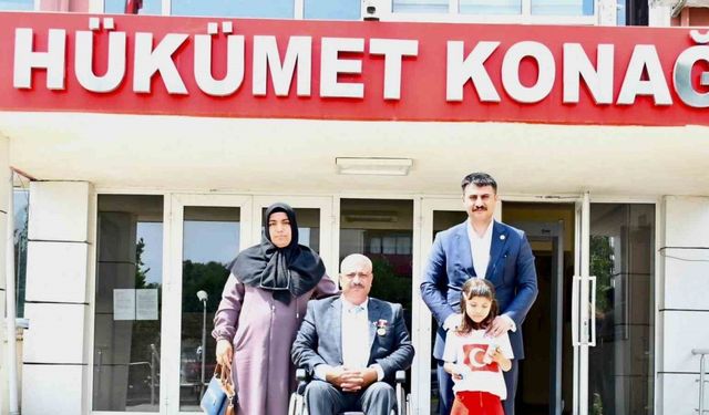 Kaymakam Aydın’dan gaziye vefa ziyareti