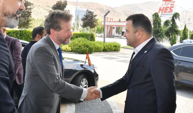 Kayseri OSB Yönetimi, Kuzey Makedonya Büyükelçisini ağırladı