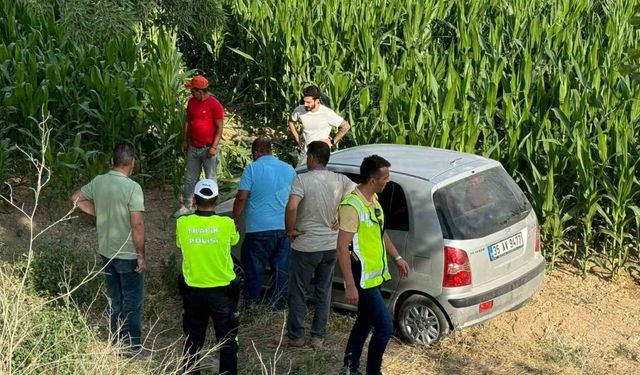 Konya’da otomobil şarampole uçtu: 2 yaralı