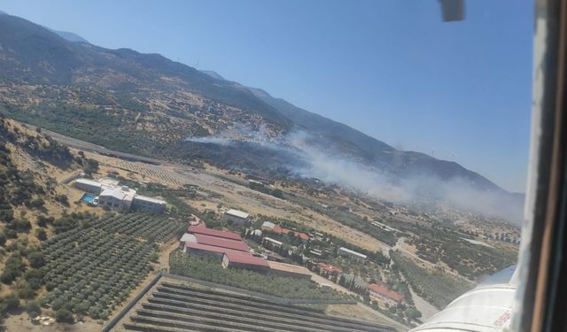 Menemen’de makilik alanda yangın