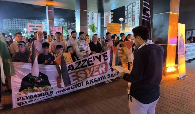 Muş’ta İsrail’in saldırıları protesto edildi