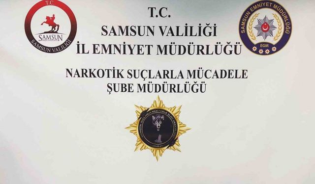 Samsun’da bir araçta 2 kilo metamfetamin ele geçirildi