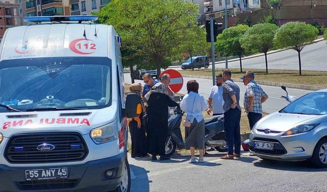 Samsun’da otomobil ile motosiklet çarpıştı: 1 yaralı