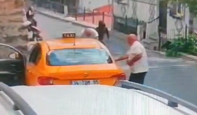 Sarıyer’de ticari taksi şoförüne silahlı saldırı: O anlar kamerada