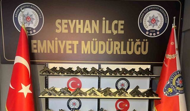 Seyhan polislerinden yeni rekor: 7 günde 65 ruhsatsız tabanca ele geçirdiler