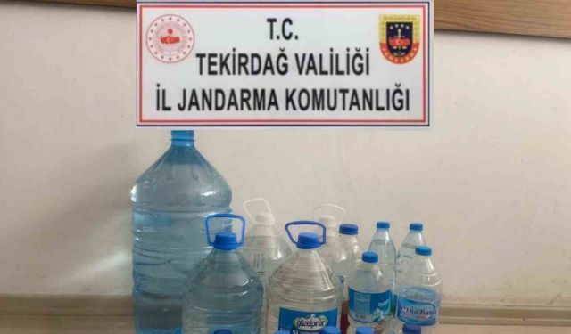 Tekirdağ’da 55 litre el yapımı içki ele geçirildi