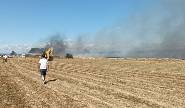 Tekirdağ’da anız yangını