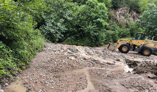 Trabzon’da şiddetli yağış su taşkınları ve toprak kaymalarına neden oldu