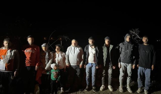 Yurt dışına kaçmaya çalışan 10 düzensiz göçmen yakalandı