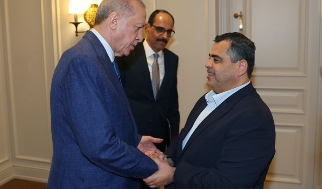 Cumhurbaşkanı Erdoğan, İsmail Heniyye'nin oğullarını kabul etti