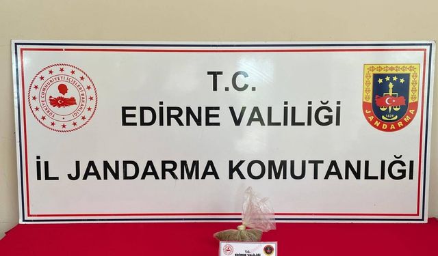 Edirne'de uyuşturucuyla yakalanan şüpheli gözaltına alındı