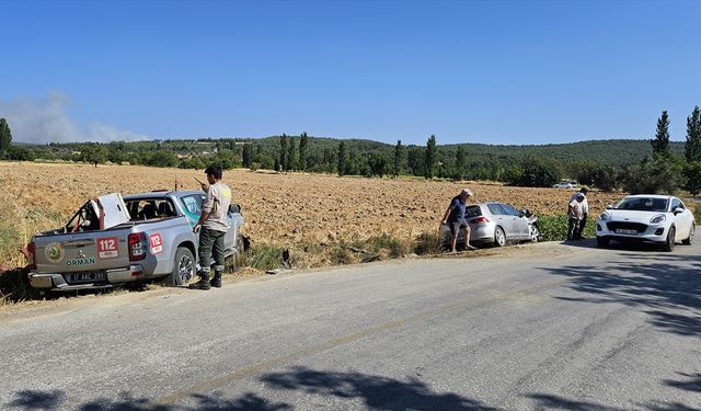 GÜNCELLEME 2 - Çanakkale'nin Eceabat ilçesindeki orman yangınına müdahale ediliyor