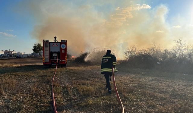 Kapaklı'da çıkan anız yangını söndürüldü