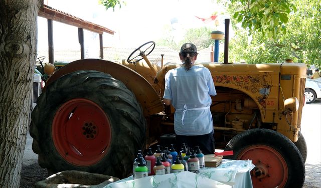 Kırklareli'nde asırlık traktörler ressamlara tuval oldu