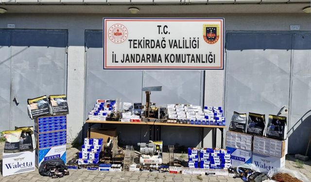 Tekirdağ'da 250 bin makaron ele geçirildi