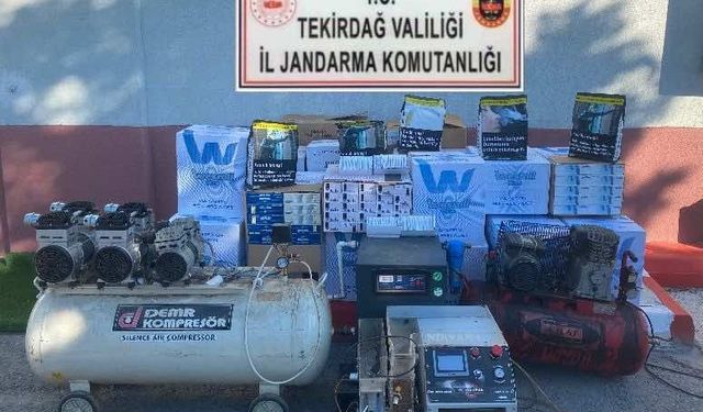 Tekirdağ'da 740 bin makaron ele geçirildi