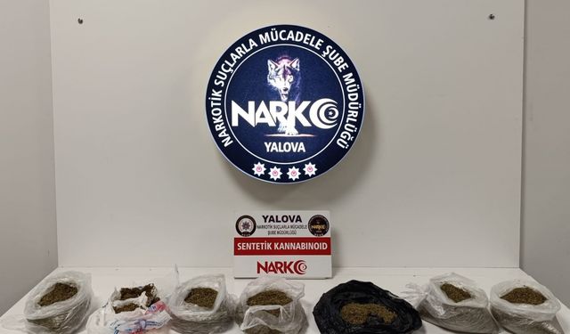 Yalova'da 1 kilo 405 gram sentetik uyuşturucu ele geçirildi