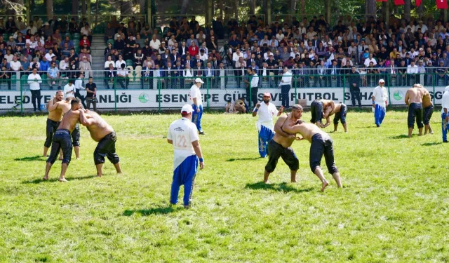 Bakan Tekin, tarihi yağlı güreşlerde  'güreş ağası açık artırması'na katıldı