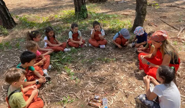 Muğla'da minikler Tıbbi Bitkiler Koleksiyon Bahçesini ziyaret etti