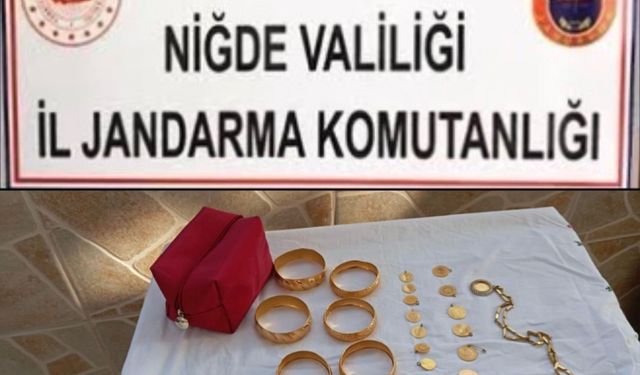 Altın hırsızı jandarma tarafından yakalandı