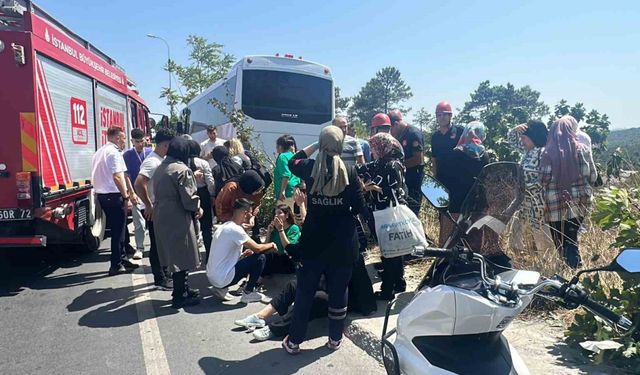 Arnavutköy’de işçi servisi kazası