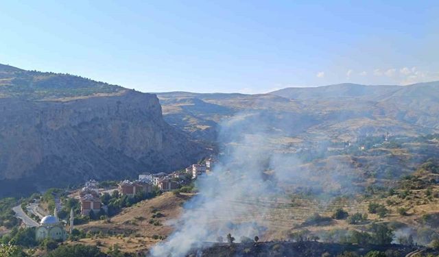 Çemişgezek’teki yangın yerleşim yerlerine sıçramadan söndürüldü