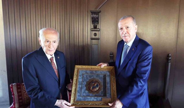 Cumhurbaşkanı Erdoğan, MHP Genel Başkanı Bahçeli ile bir araya geldi