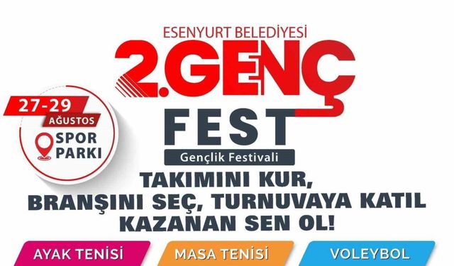 Esenyurt’ta gençlik festivali başlıyor